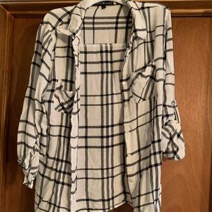 black and white flannel